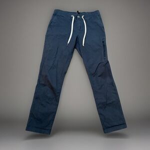 Vuori Mens Small Navy Blue Organic Cotton Blend Jogger Pants Casual